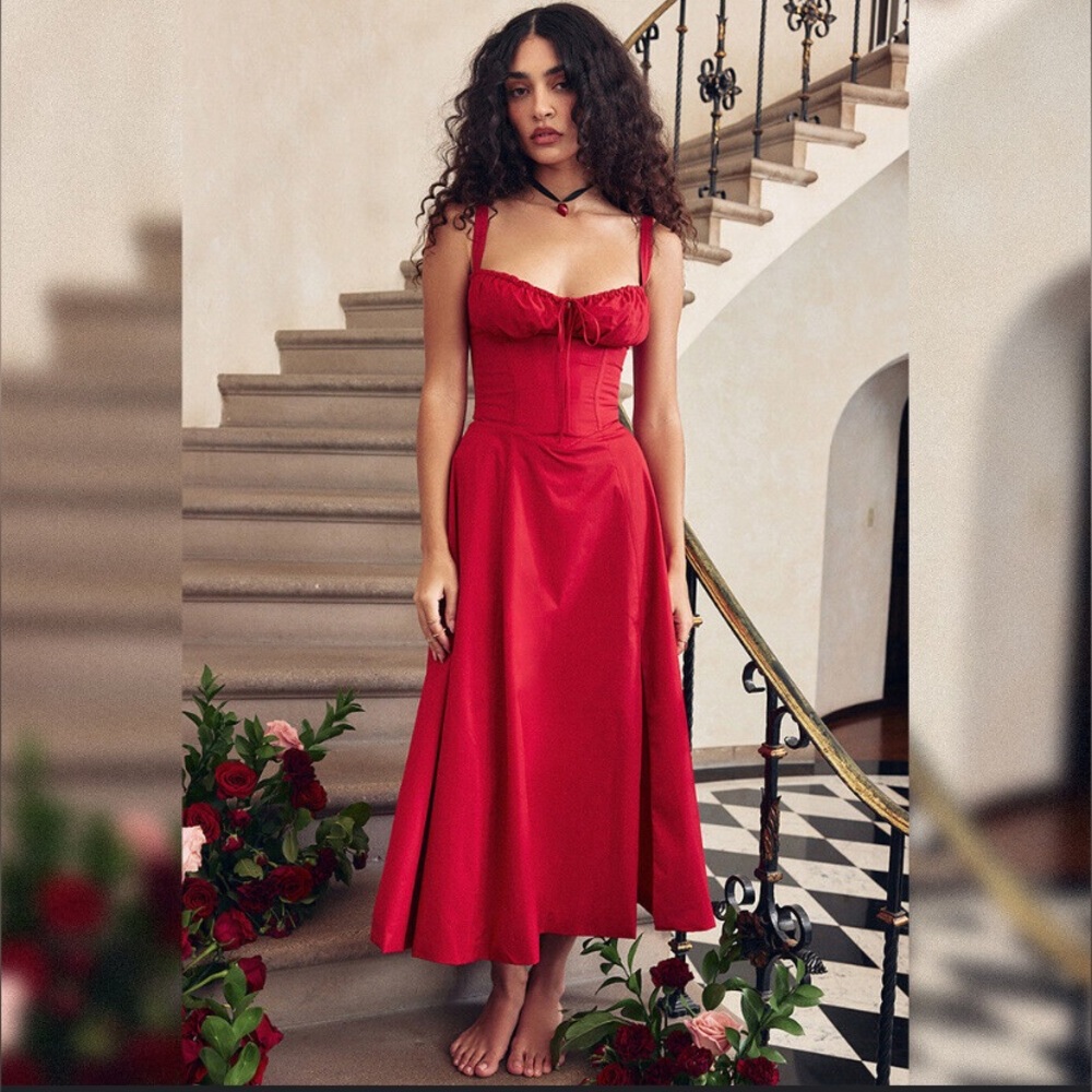 House of CB Red Midi Dress